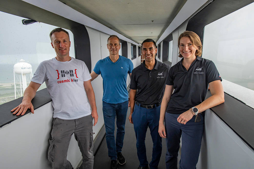 SpaceX Crew-3 astronauts during preflight training