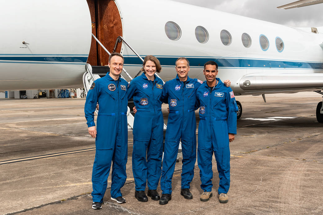 SpaceX Crew-3 astronauts depart Ellington Field in Houston, Texas
