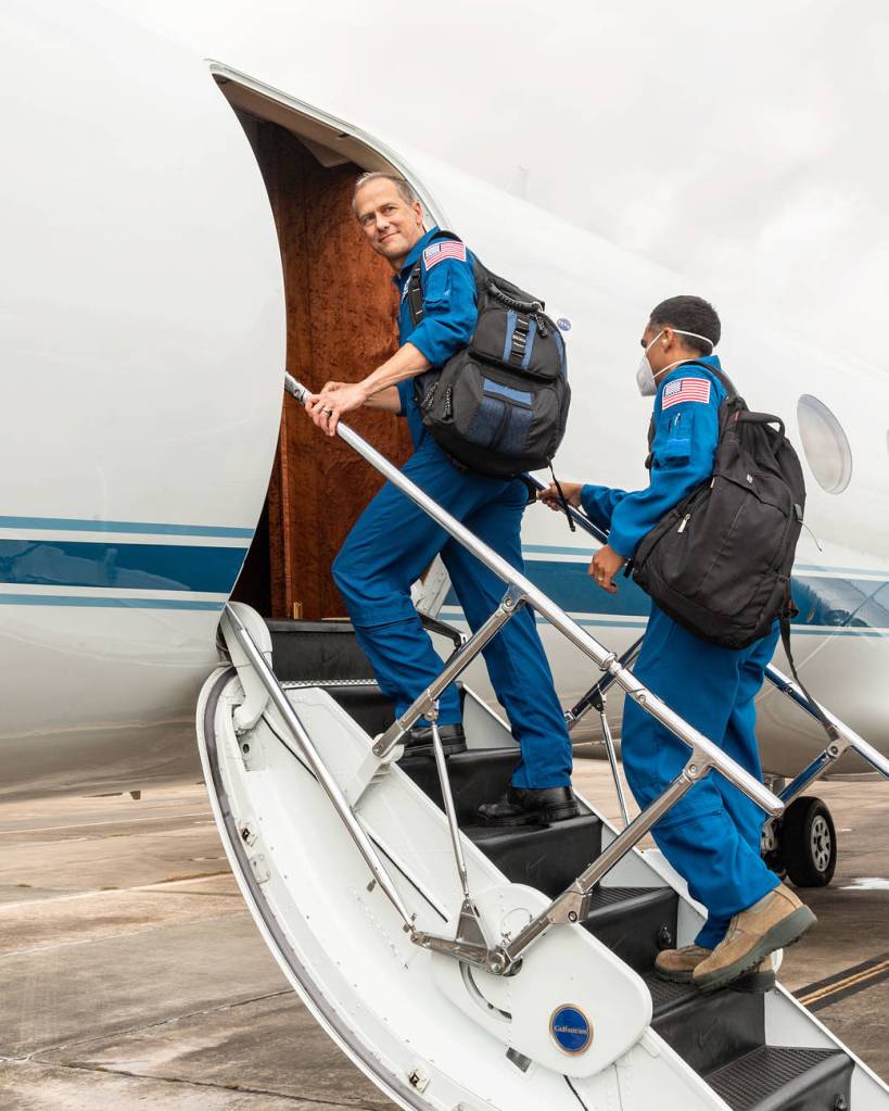 SpaceX Crew-3 astronauts depart Ellington Field in Houston, Texas