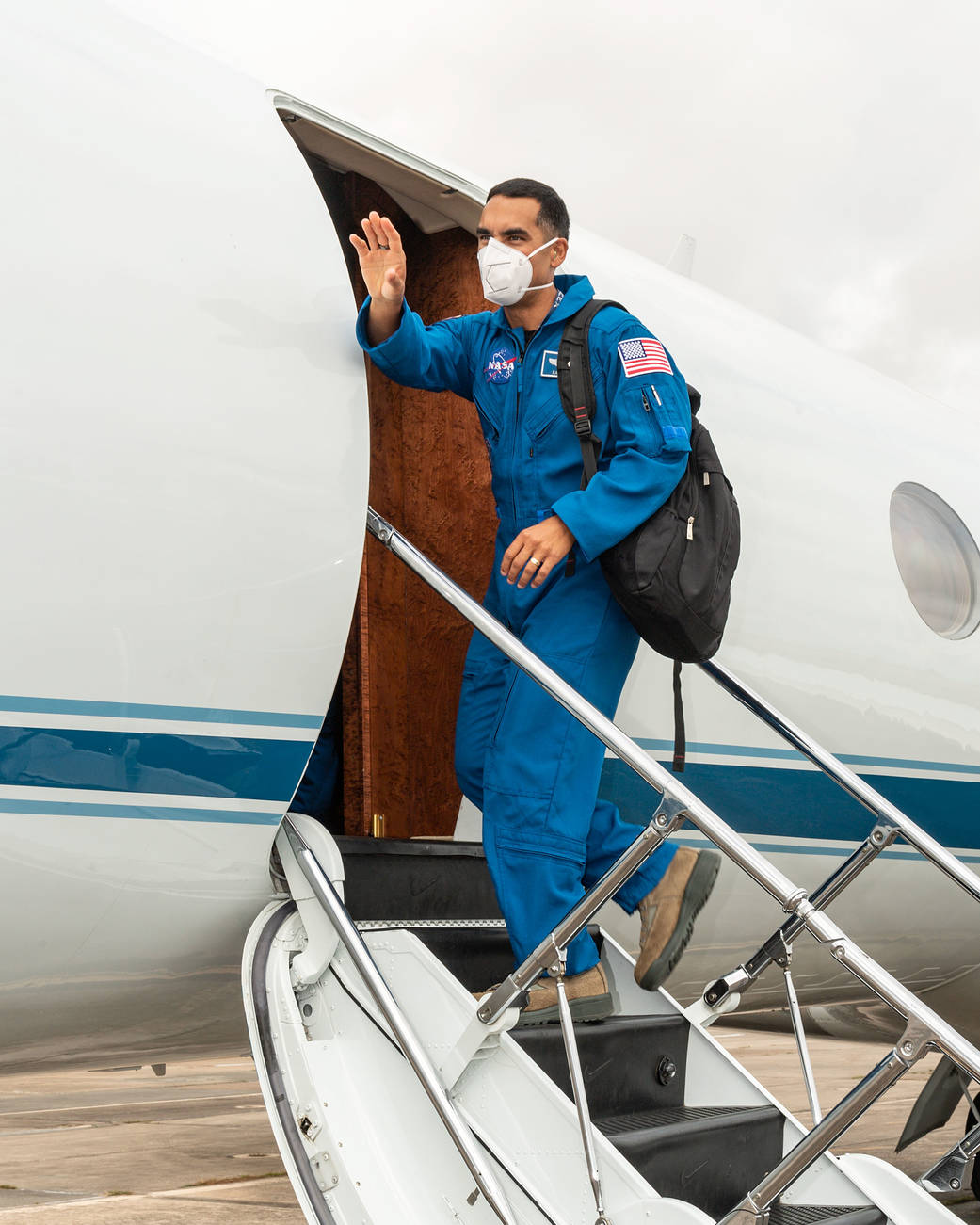 SpaceX Crew-3 astronaut Raja Chari departs Ellington Field