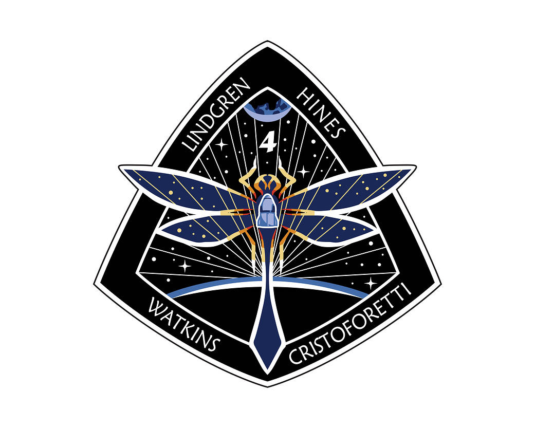 The insignia representing the SpaceX Crew-4 mission