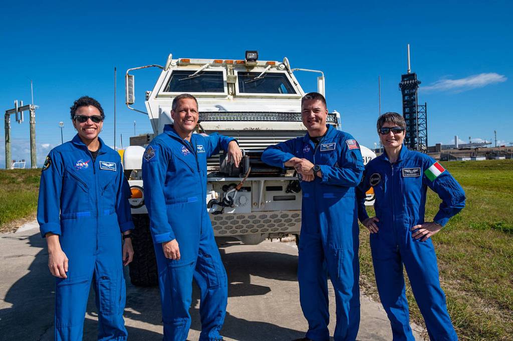 SpaceX Crew-4 astronauts participate in a training session