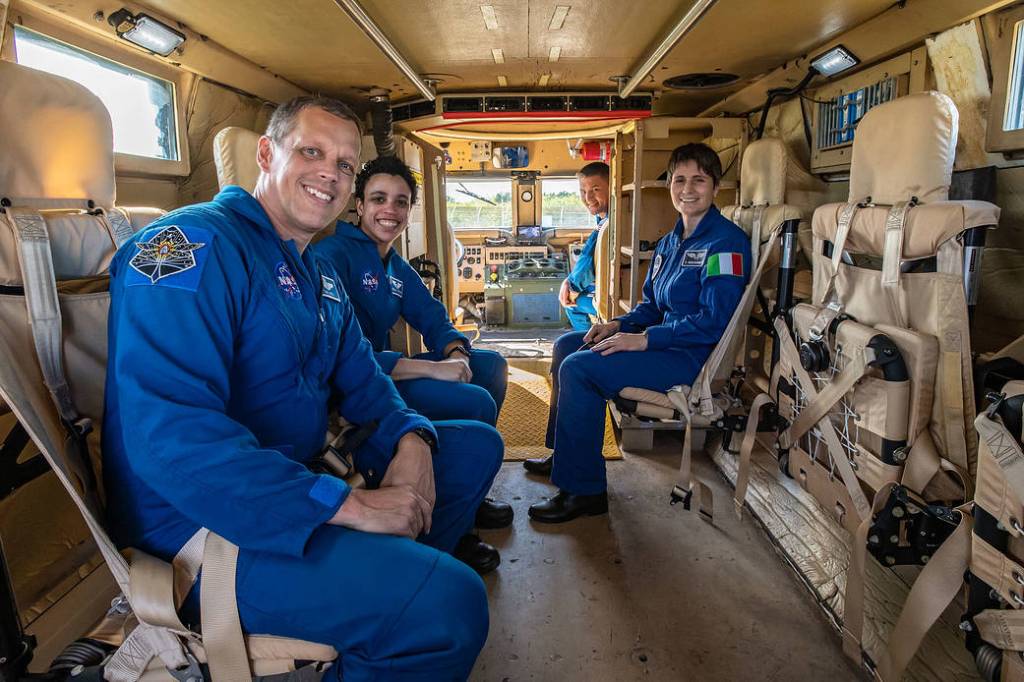 SpaceX Crew-4 astronauts participate in a training session