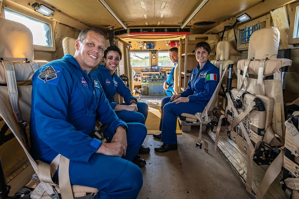 SpaceX Crew-4 astronauts participate in a training session