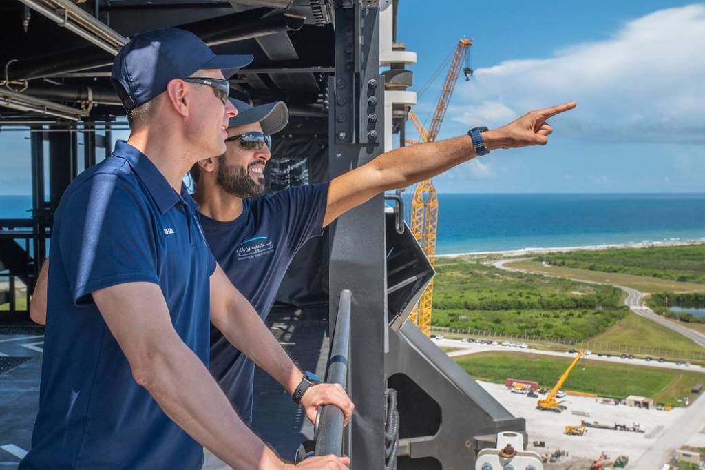 SpaceX Crew-6 Mission Specialists Andrey Fedyaev and Sultan Alneyadi