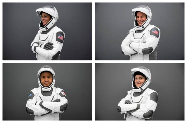 The four members of the SpaceX Crew-5 mission