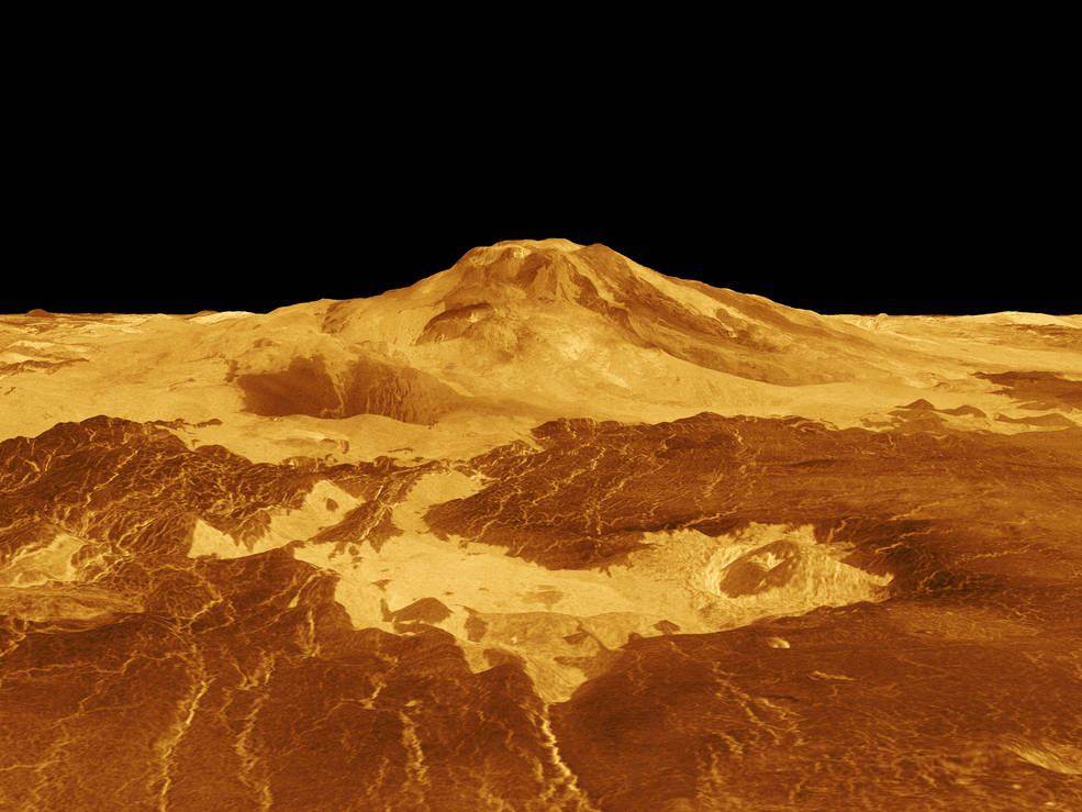3D surface image of Venus