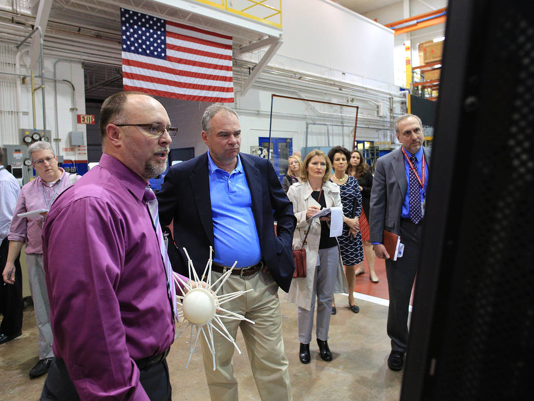 Virginia Sen. Tim Kaine visited NASA Langley Research Center 