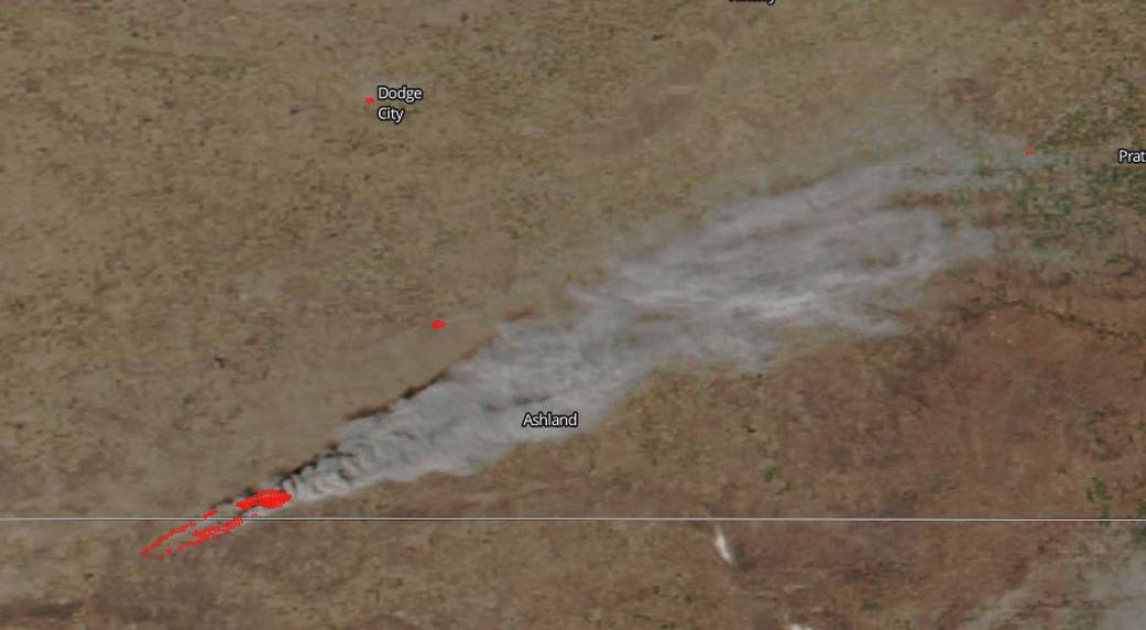 Suomi NPP image of Kansas fire