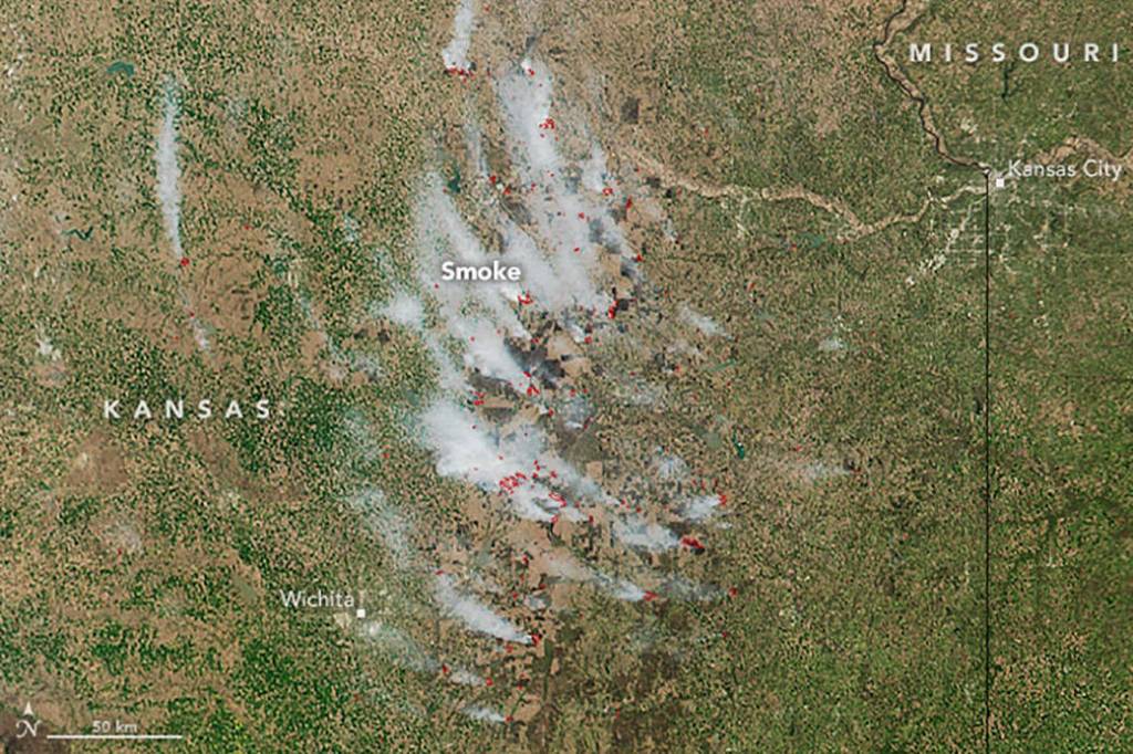 Rangeland Fires Char Eastern Kansas