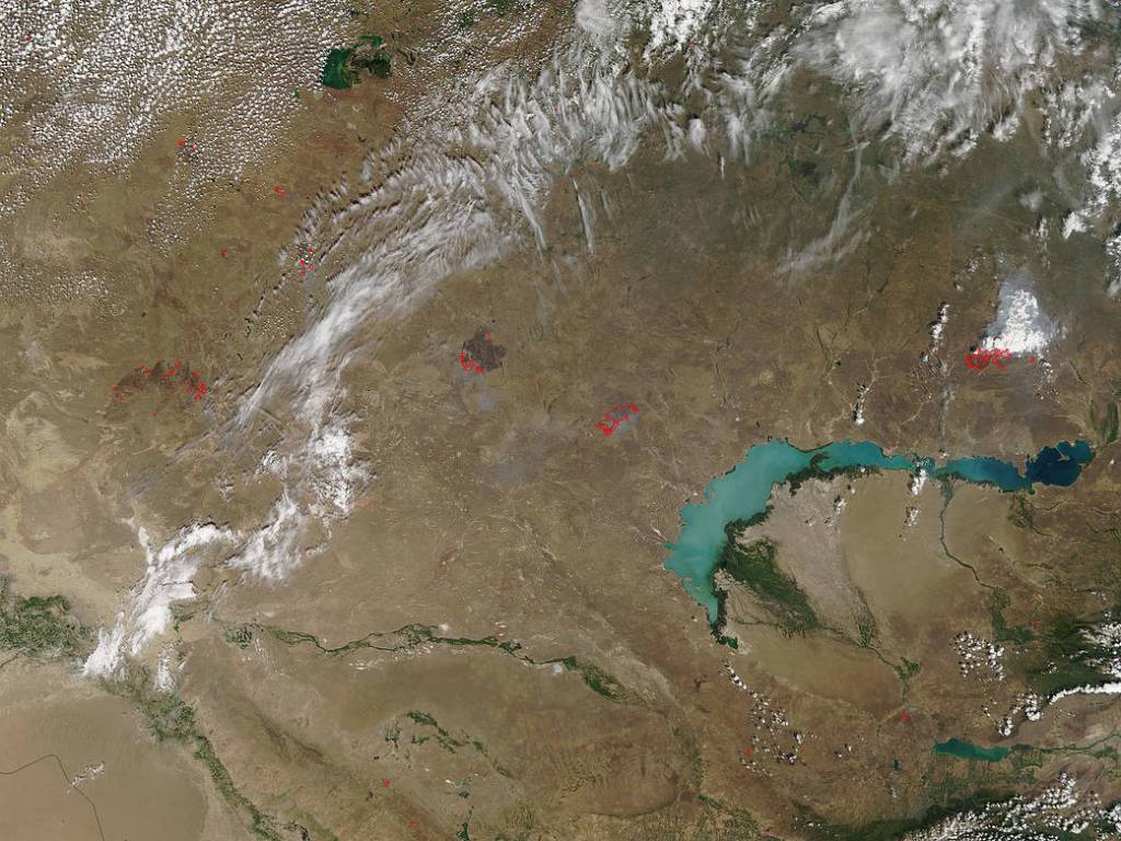 Hot, Dry Conditions in Kazakhstan Contribute to Wildfires