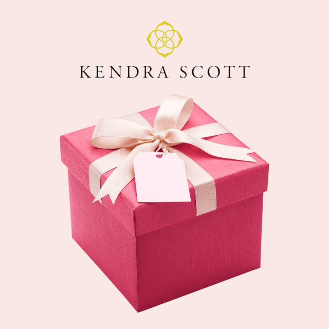 pink gift box with Kendra Scott logo