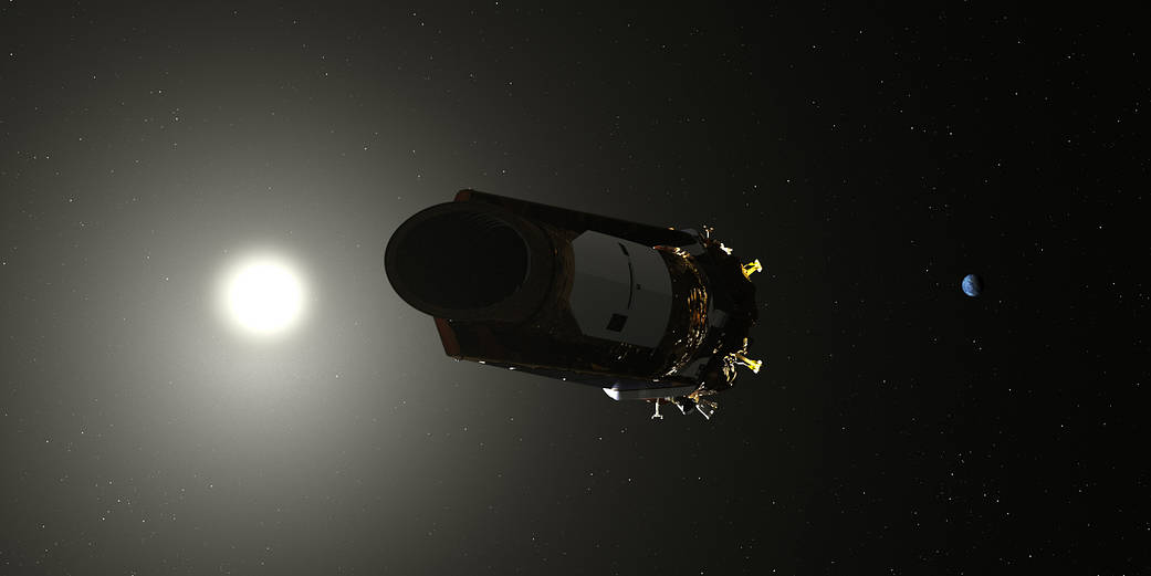Artist’s concept of the Kepler spacecraft in space