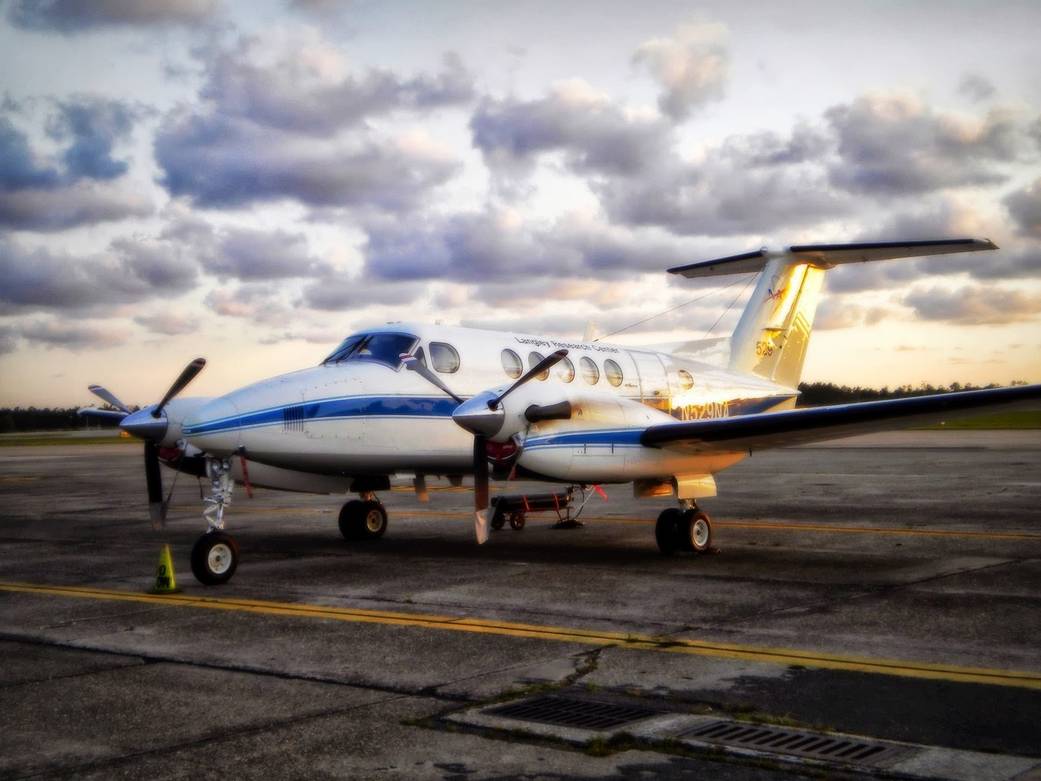 This two-engine B200 King Air aircraft, shown in this image on the tarmac at NASA Langley Research Center in Hampton, Va., will 