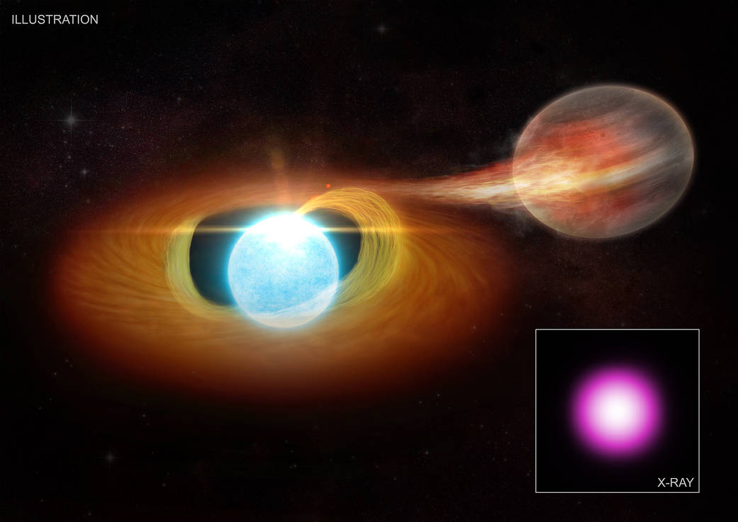 Observations from Chandra reveal unusual X-ray activity from the white dwarf star called KPD 0005+5106. 