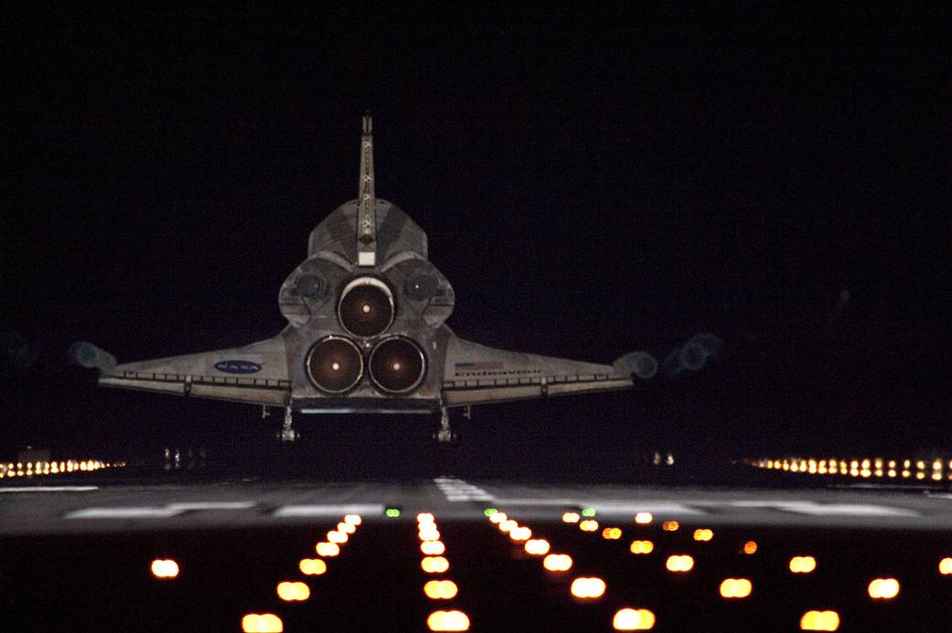 Space shuttle Endeavour, mission STS-134, landed at NASA’s Kennedy Space Center. 
