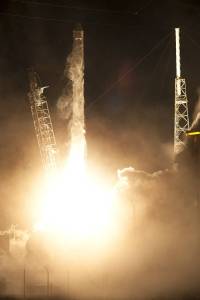 SpaceX rocket lifts off from Space Launch Complex 40 at Cape Canaveral Air Force Station carrying the Dragon resupply spacecraft to the International Space Station.