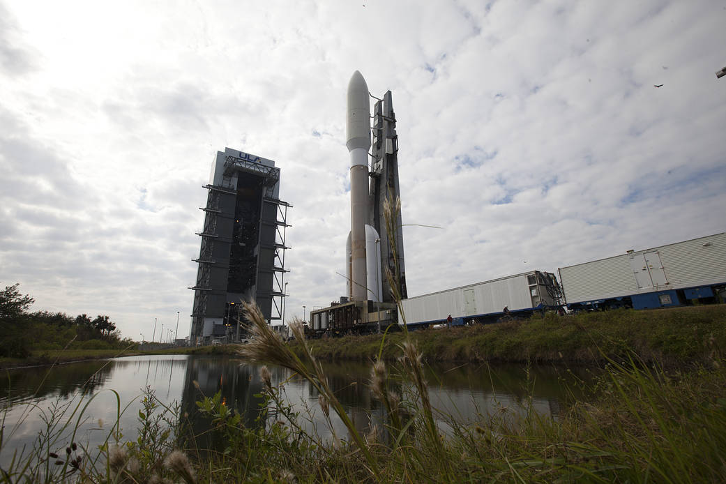 Atlas V rocket on launchpad