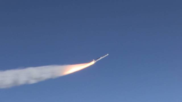 The Orbital ATK Pegasus XL rocket carrying NASA's Cyclone Global Navigation Satellite System, or CYGNSS, spacecraft is released and the first stage ignites at 8:37 a.m. EST. 