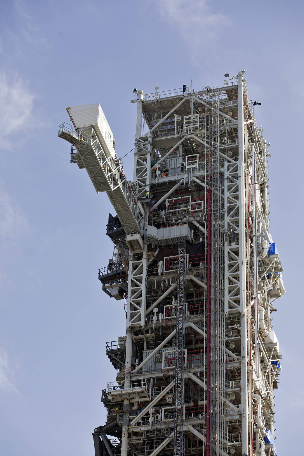 Crews with Exploration Ground Systems at the NASA's Kennedy Space Center in Florida recently tested the Crew Access Arm on the mobile launcher being prepared to support the agency’s Orion spacecraft and Space Launch System rocket.