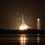The SpaceX Falcon 9 rocket with the Crew Dragon lifts off from Launch Pad 39A at NASA’s Kennedy Space Center in Florida on Nov. 10, 2021. Aboard the Crew Dragon are the SpaceX Crew-3 astronauts.