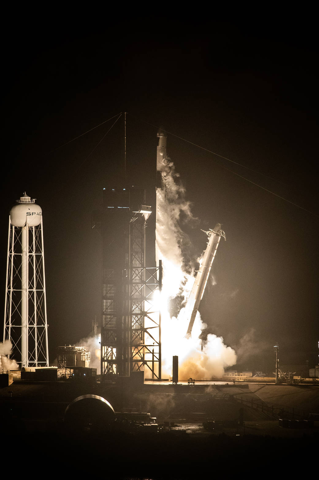 A SpaceX Falcon 9 rocket lifts off from Launch Complex 39A at Kennedy Space Center in Florida on Tuesday, Dec. 21, 2021, carrying the Dragon spacecraft on its journey to the International Space Station.