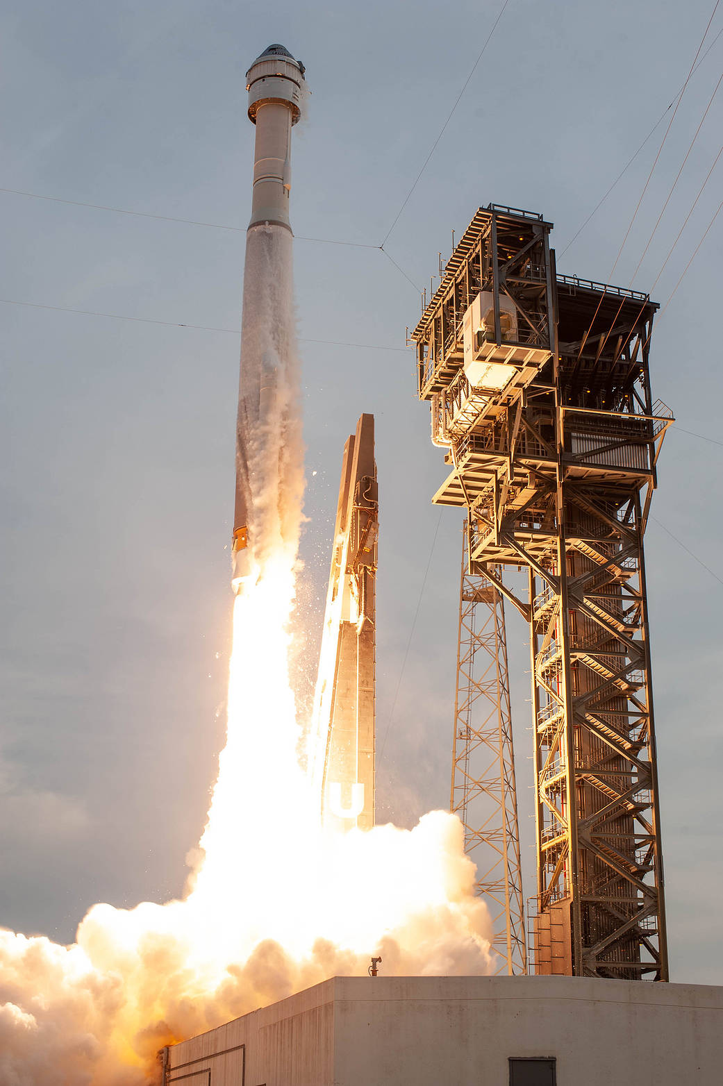 A United Launch Alliance Atlas V rocket lifts off on May 19, 2022, from Space Launch Complex-41 at Cape Canaveral Space Force Station for NASA Boeing’s uncrewed Orbital Flight Test-2.