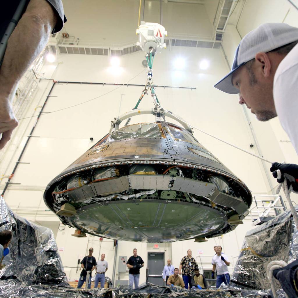 Flown Orion Prepared for Move