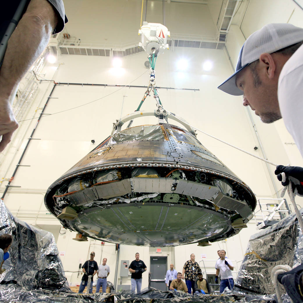 Workers Prepare the Orion For Transport 