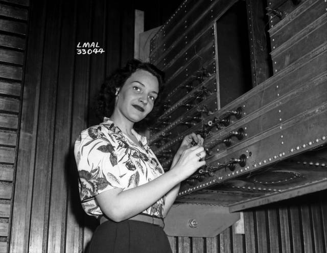 Woman working at Langley