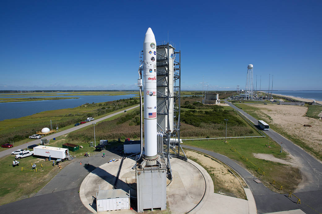 LADEE's Minotaur V Rocket in its gantry