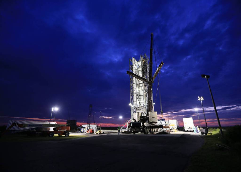 Minotaur V Stacking at Sunrise