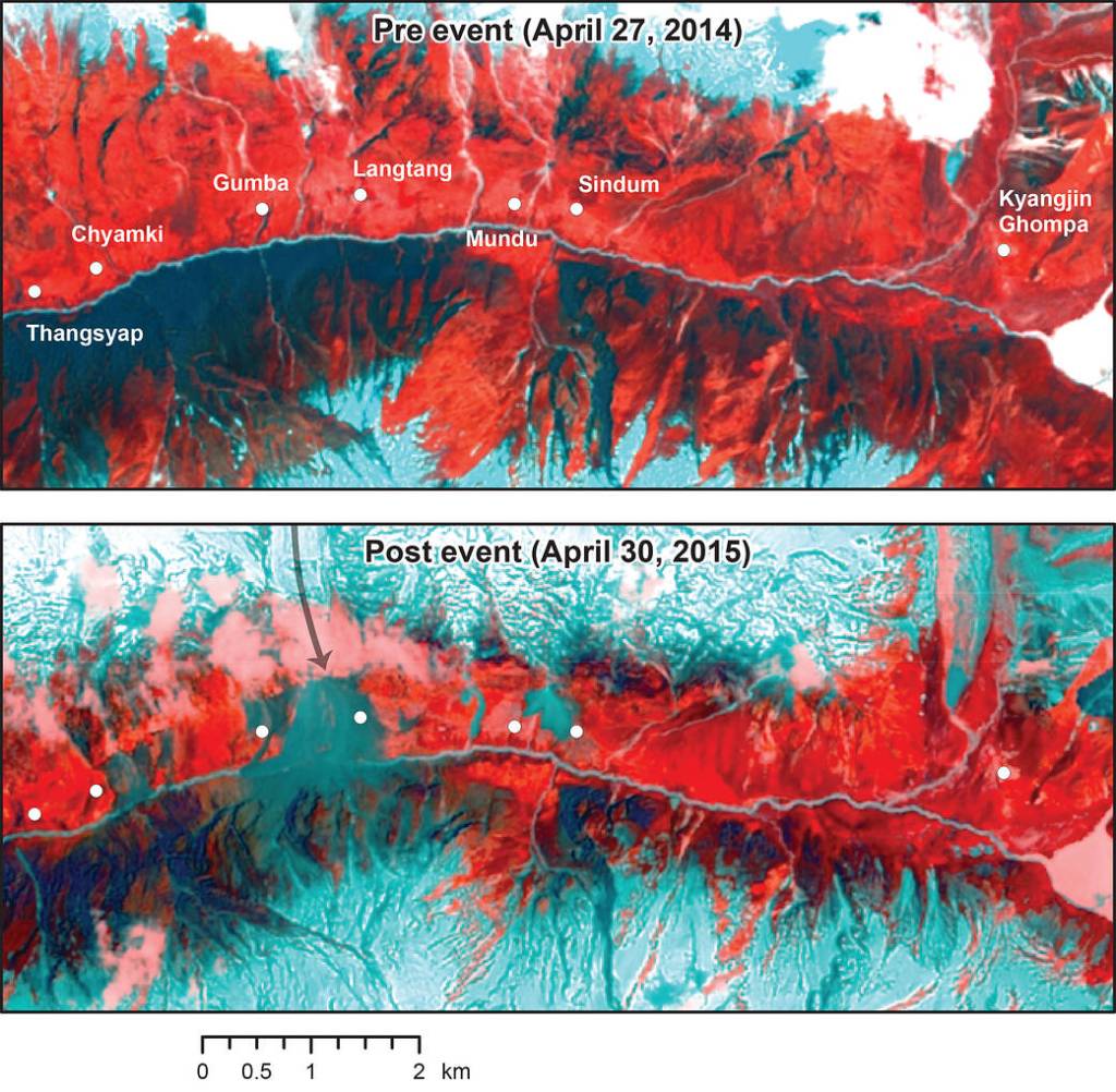 Landsat 8 Reveals Extent of Quake Disaster in Nepal’s Langtang Valley