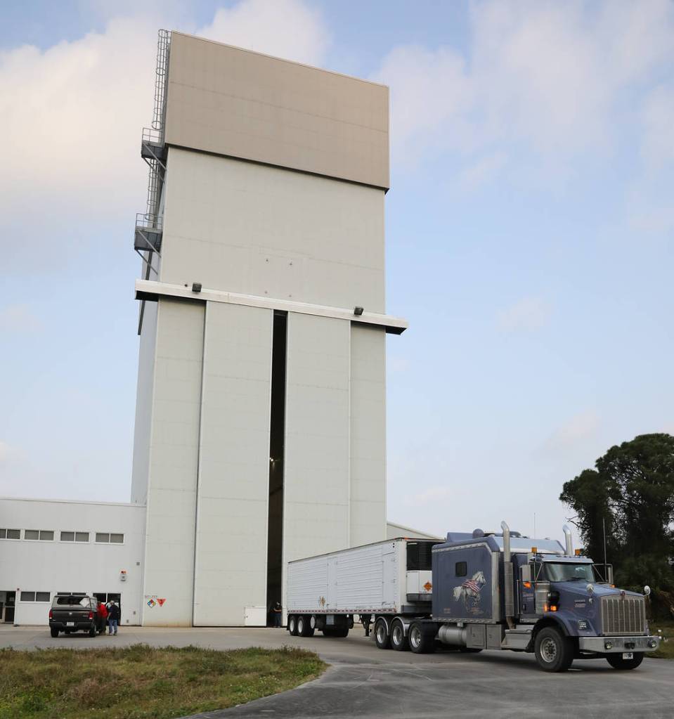 Launch Abort Motor for Orion’s Artemis II Mission Arrives at Kennedy Space Center
