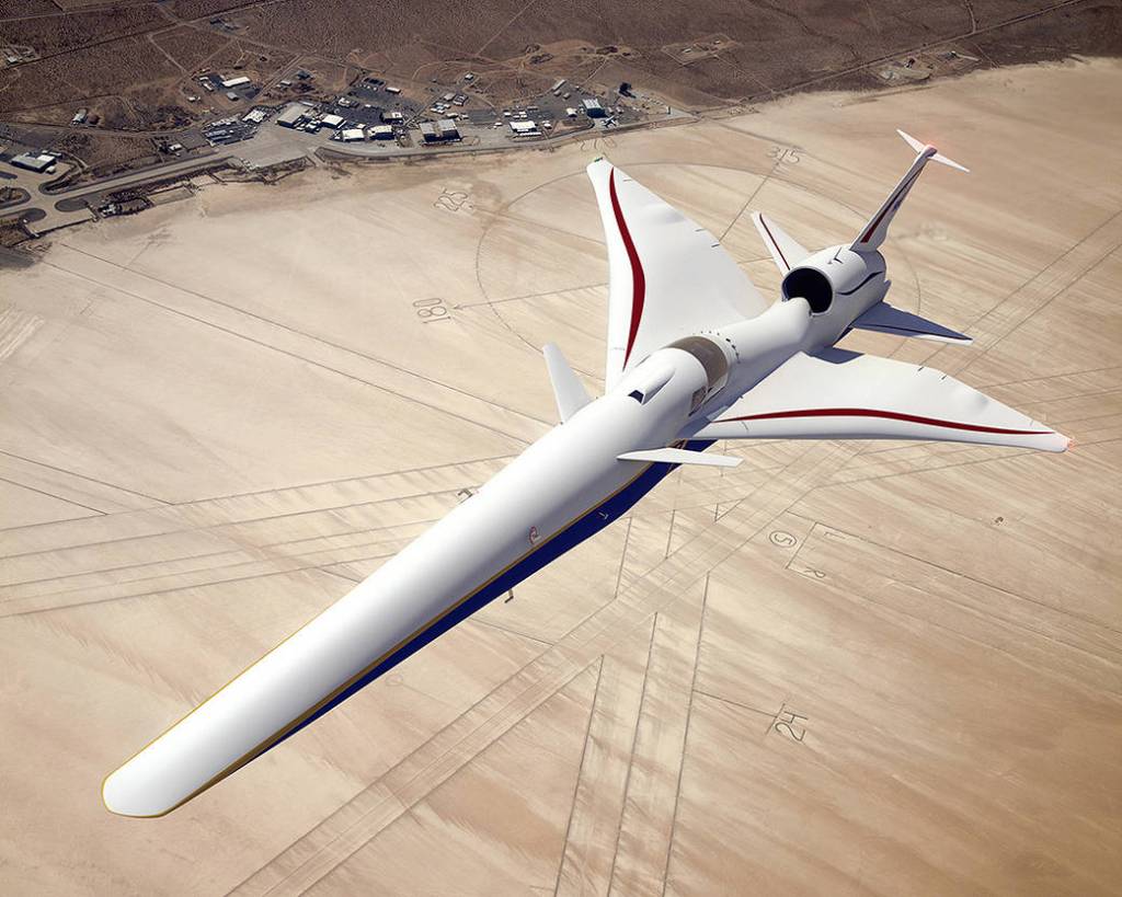Artist Rendition of X-59 in Flight