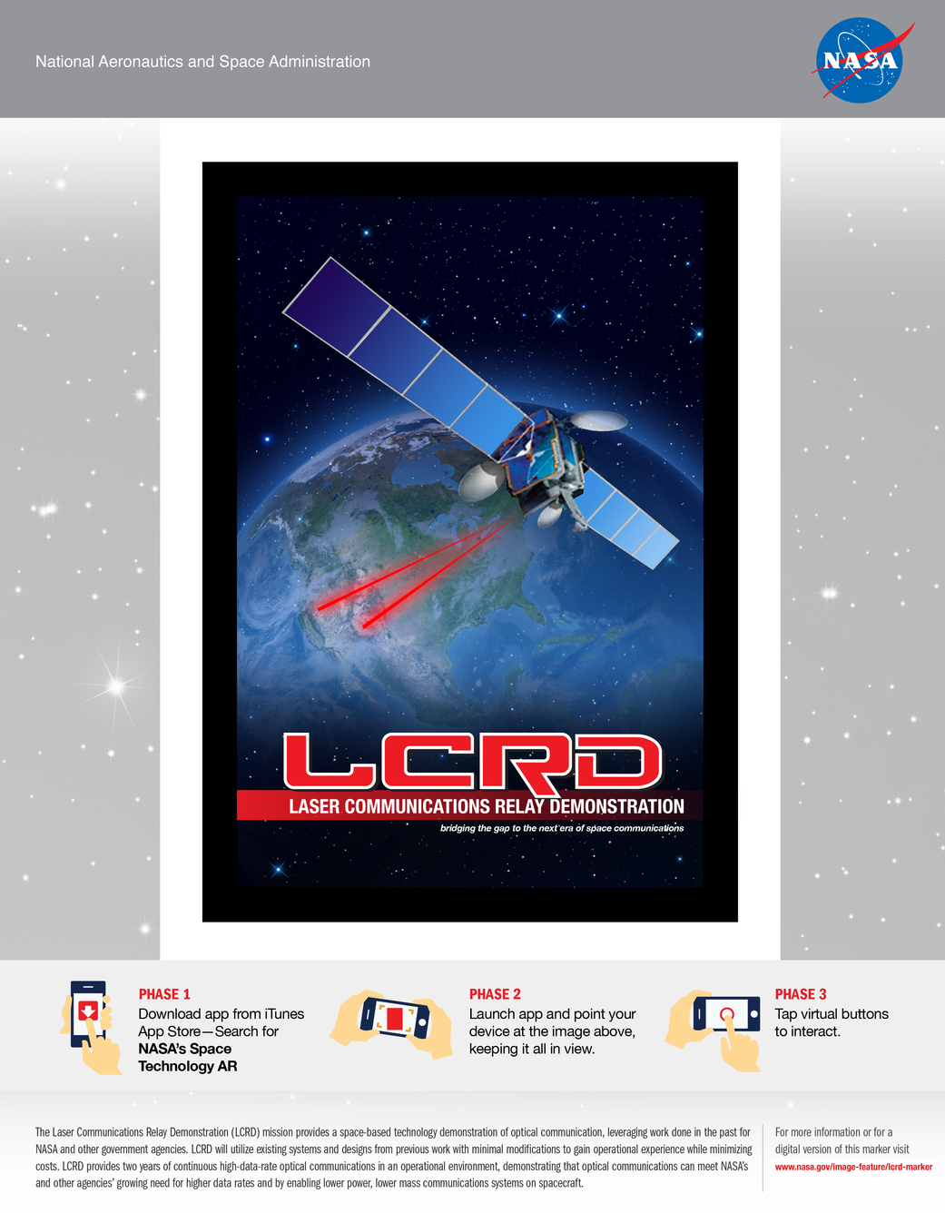 Laser Communications Relay Demonstration bridging the gap to the next era of space communications.