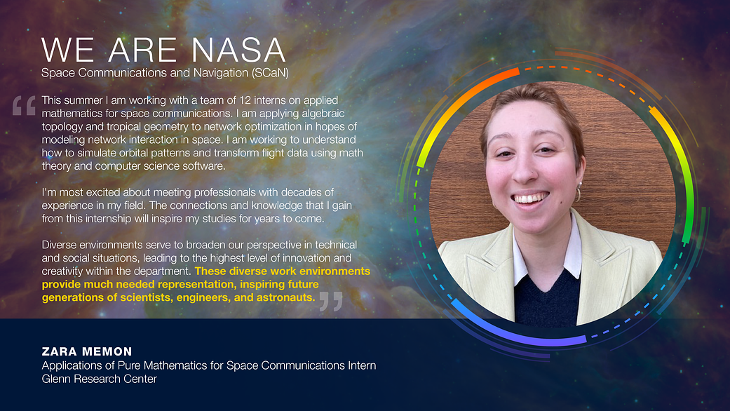 We Are NASA: Zara Memon, Mathematics Intern at Glenn Research Center