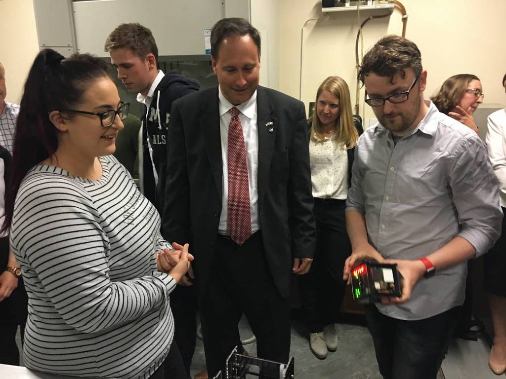 University College Dublin Physics Students Demo Satellite for Acting NASA Administrator Lightfoot