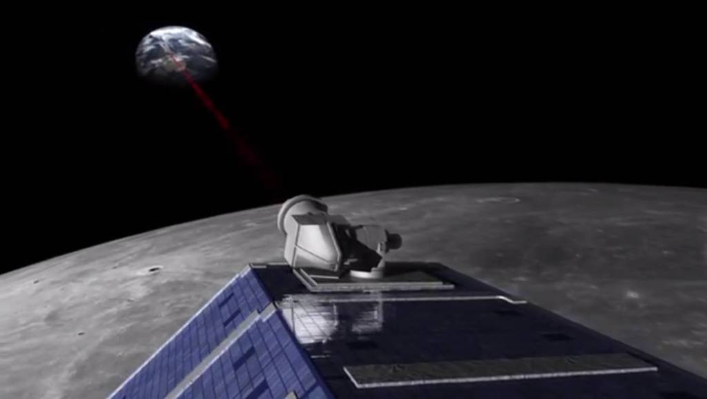 Artist Concept of LADEE Demonstrating Laser Communications
