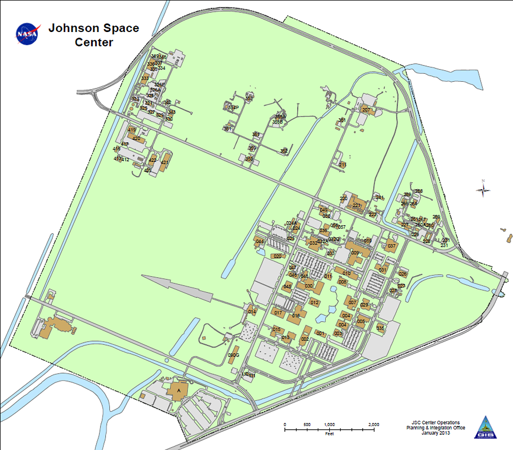 Location of Building 225 at JSC
