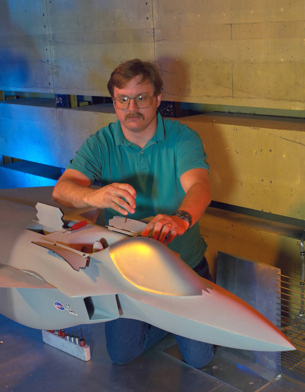 Lockheed Short Take Off Vertical Landing STOVL Model in 9x15 Foot Wind Tunnel.
