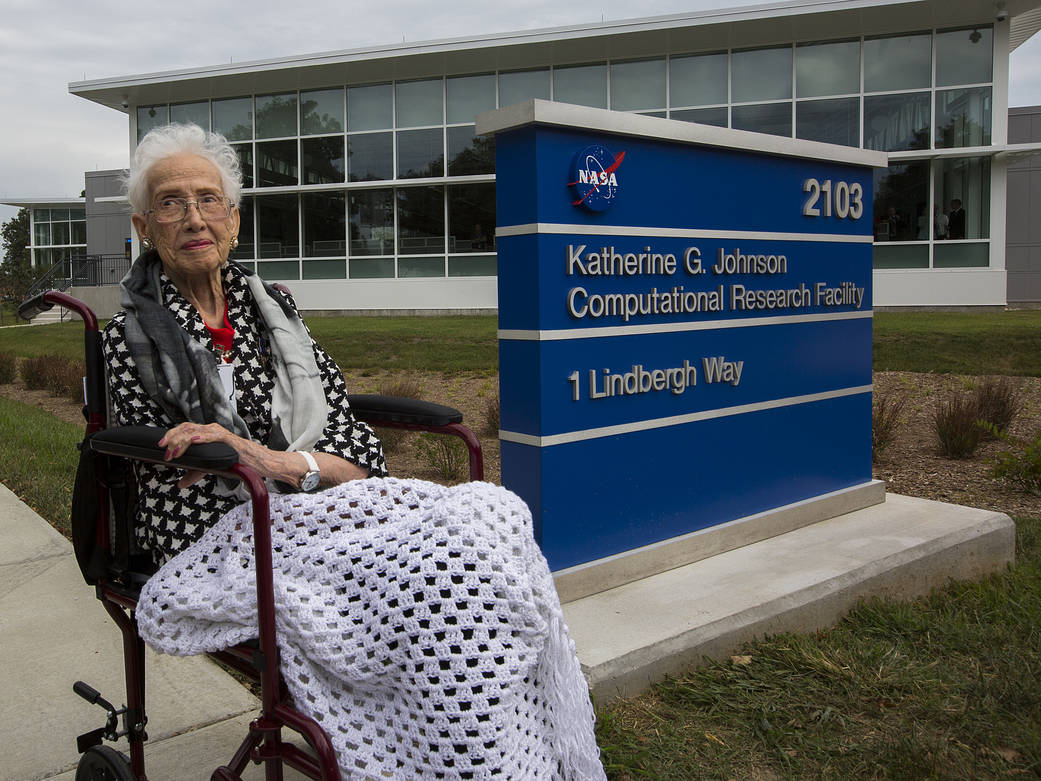 Katherine Johnson at facility named in her honor