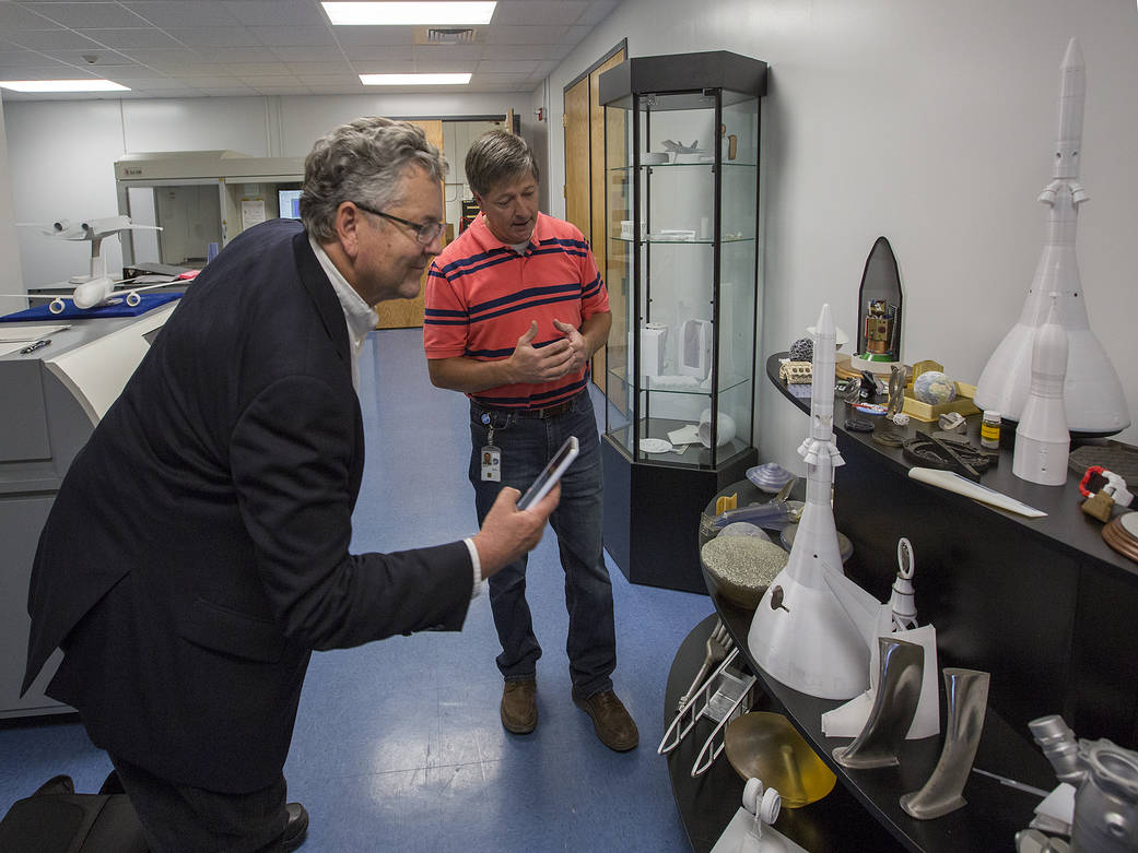 Dale Dougherty, Maker Faire founder, takes a tour of NASA Langley's Manufacturing Lab