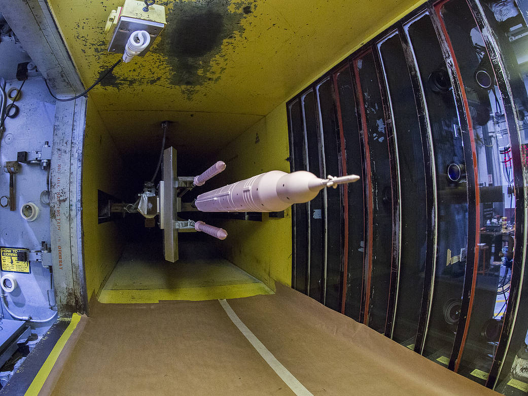 Space Launch System Booster Separation Tested In Wind Tunnel