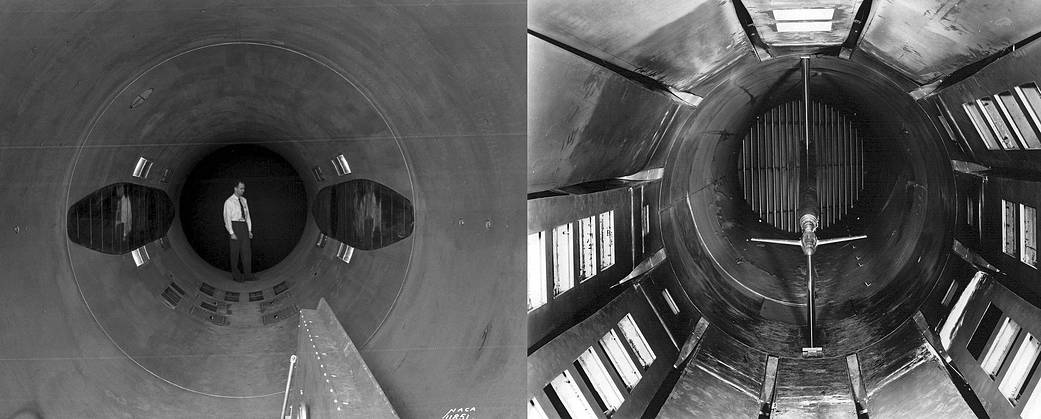 Langley 8-Foot High Speed Tunnel in 1936 with slotted-throat design