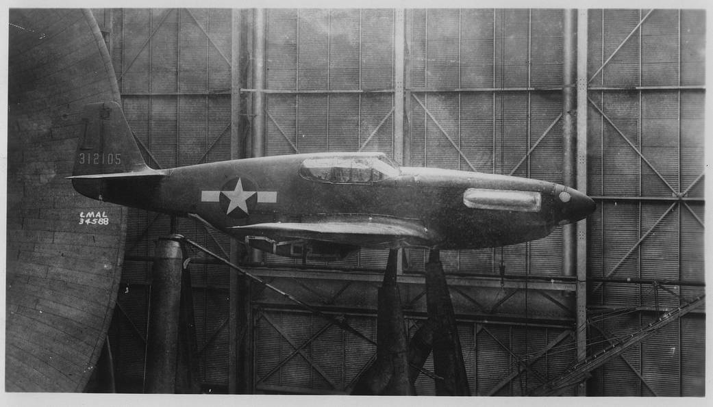 P-51B Mustang in Langley Full-Scale Tunnel, Sept. 1943