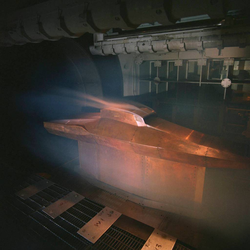 X-43 model in NASA Langley wind tunnel