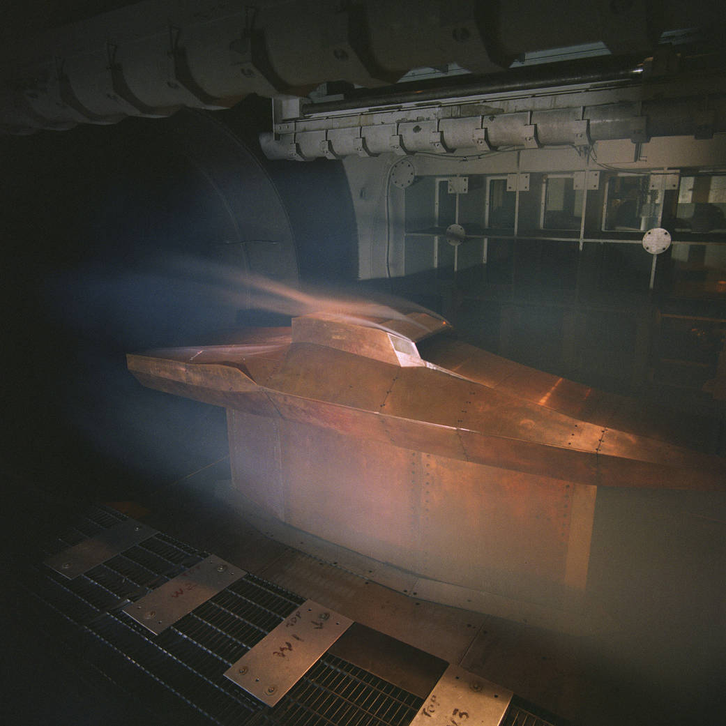 X-43 model in NASA Langley wind tunnel