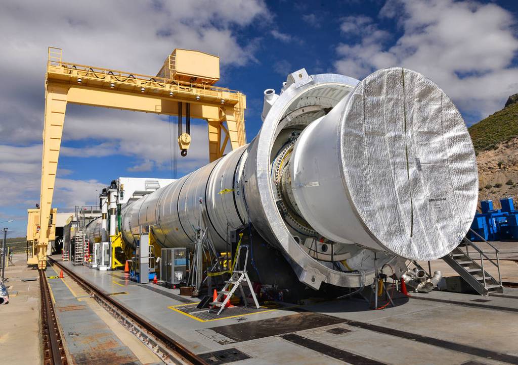 A Test Version of the Booster for NASA’s New Rocket