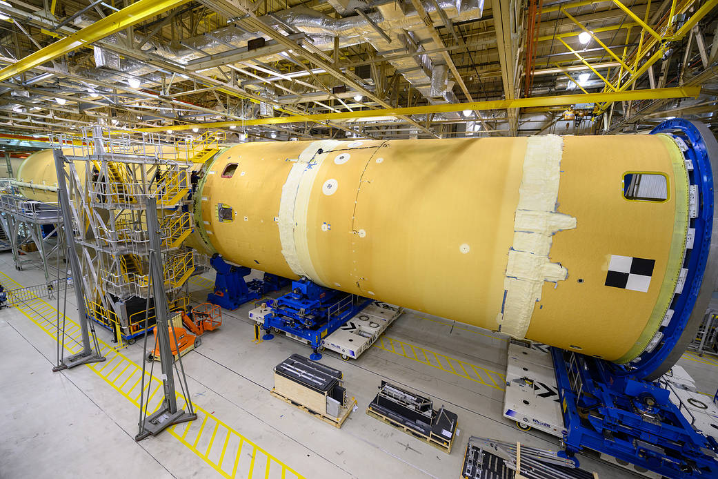 The forward part and liquid hydrogen tank for the core stage.